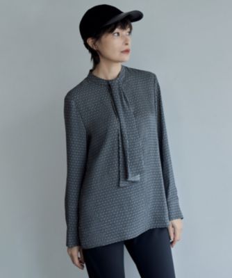 集英社HAPPY PLUS STOREICB（アイシービー）/【UVケア・速乾・洗える】BackSatinAmunzen スカーフタイブラウス