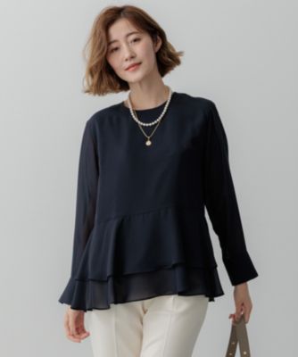 23区(ニジュウサンク)の【洗える】テプラマットシフォン ブラウス通販