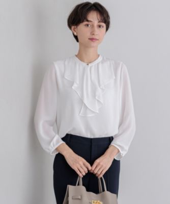 集英社HAPPY PLUS STORE23区 S（ニジュウサンク エス）/【洗える】ジョーゼットフリル  カットソー