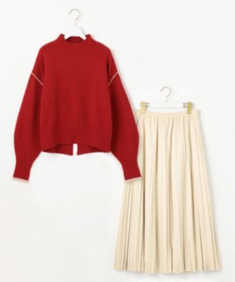 集英社HAPPY PLUS STOREANY SIS（エニィスィス）/【洗える・2SET】ボリューム ニット × スエードライク スカート セット