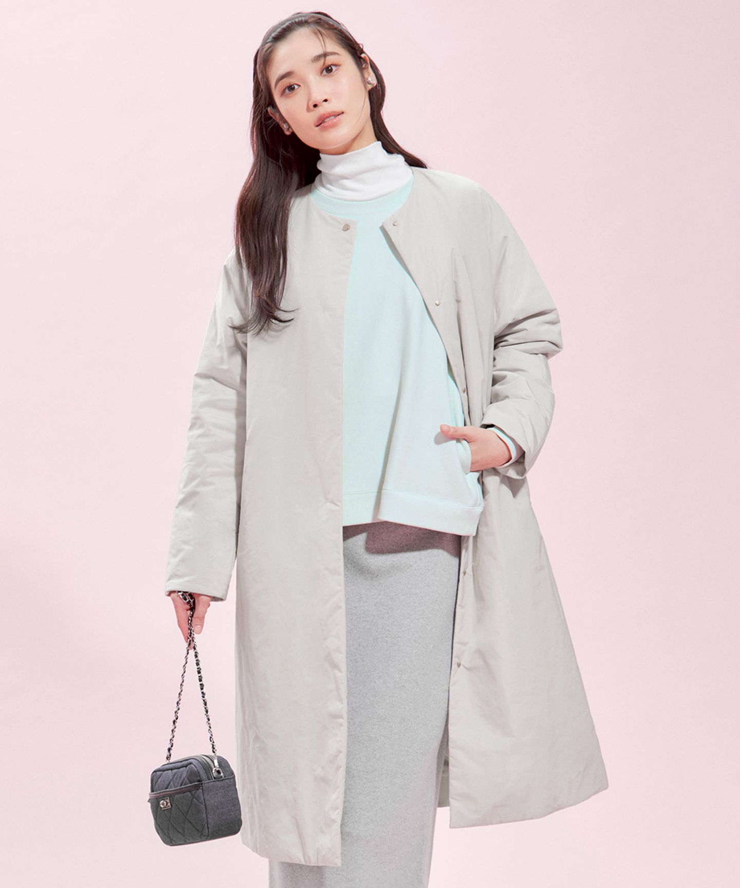 23区 S(ニジュウサンク エス)/【撥水加工】中綿 パデット ドルマンコート