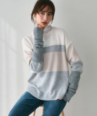 超安い品質 美品】ジルサンダー 23SS半袖ニットセーター グレー 36 M カシミヤ トップス