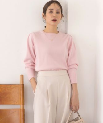 集英社HAPPY PLUS STORE組曲 L（クミキョク　エル）/【アンサンブル対応可】ピュアカシミヤクロップド丈ニット