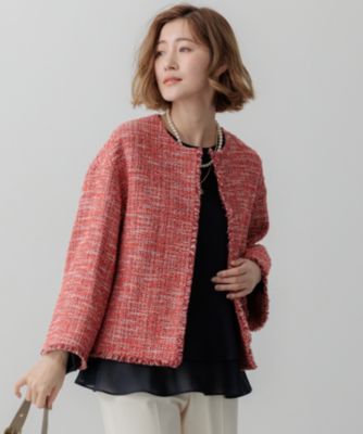 IENA GIOLICA ツイードジャケット S IENA（イエナ）の「GIOLICA ツィードジャケット.S◇（ノーカラー
