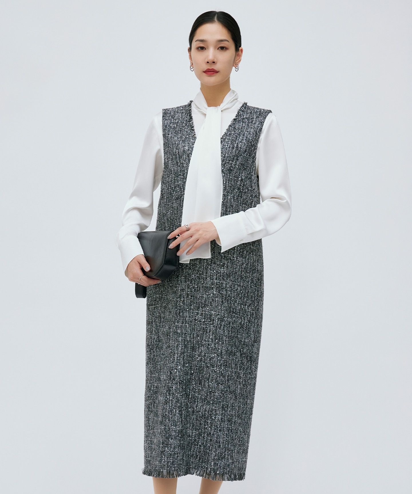 ICB(アイシービー)/【CLASSY.1月号掲載】スパングルツイード ジャンパースカート