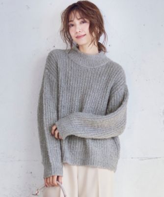 集英社HAPPY PLUS STOREany SiS（エニィスィス）/【洗える】ブークレースパンコール ニット