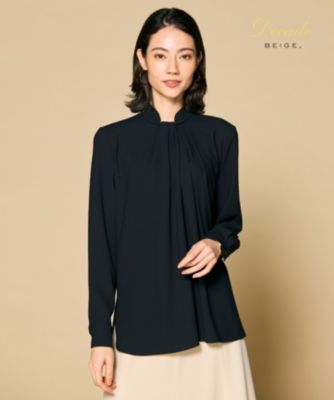 BEIGE，(ベイジ)のANITA / ロングスリーブタックブラウス通販 eclat 