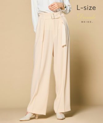 集英社HAPPY PLUS STOREBEIGE，（ベイジ）/【洗える・L-size】CINDY / ワイドパンツ