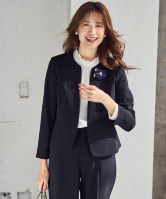 集英社HAPPY PLUS STOREany SiS（エニィスィス）/【洗える】セレモニーダブルクロス クルーカラー ジャケット