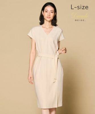 集英社HAPPY PLUS STOREBEIGE，（ベイジ）/【洗える・L-size】CINDY / ラップワンピース