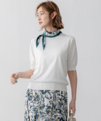 集英社HAPPY PLUS STORE23区（ニジュウサンク）/【Oggi5月号掲載/洗える】プレミアムビオコットン 半袖 ニット