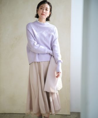 ANY SIS(エニィスィス)の【洗える】パール調ディテール ニット通販