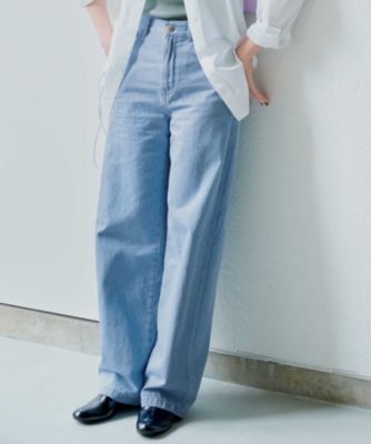 集英社HAPPY PLUS STORE23区 S（ニジュウサンク エス）/【GLOW5月号掲載/洗える】ライトダンガリー ワイドパンツ