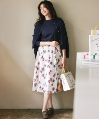 集英社HAPPY PLUS STORE組曲 L（クミキョク　エル）/チューリッププリント フレアスカート