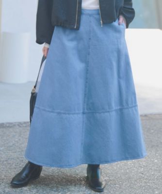 集英社HAPPY PLUS STORE23区 L（ニジュウサンク エル）/【洗える】ライトダンガリー フレア スカート