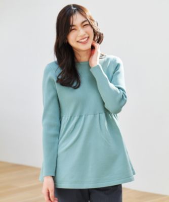 集英社HAPPY PLUS STOREANY（エニィ）/【洗濯機可】リブコンビペプラムニット