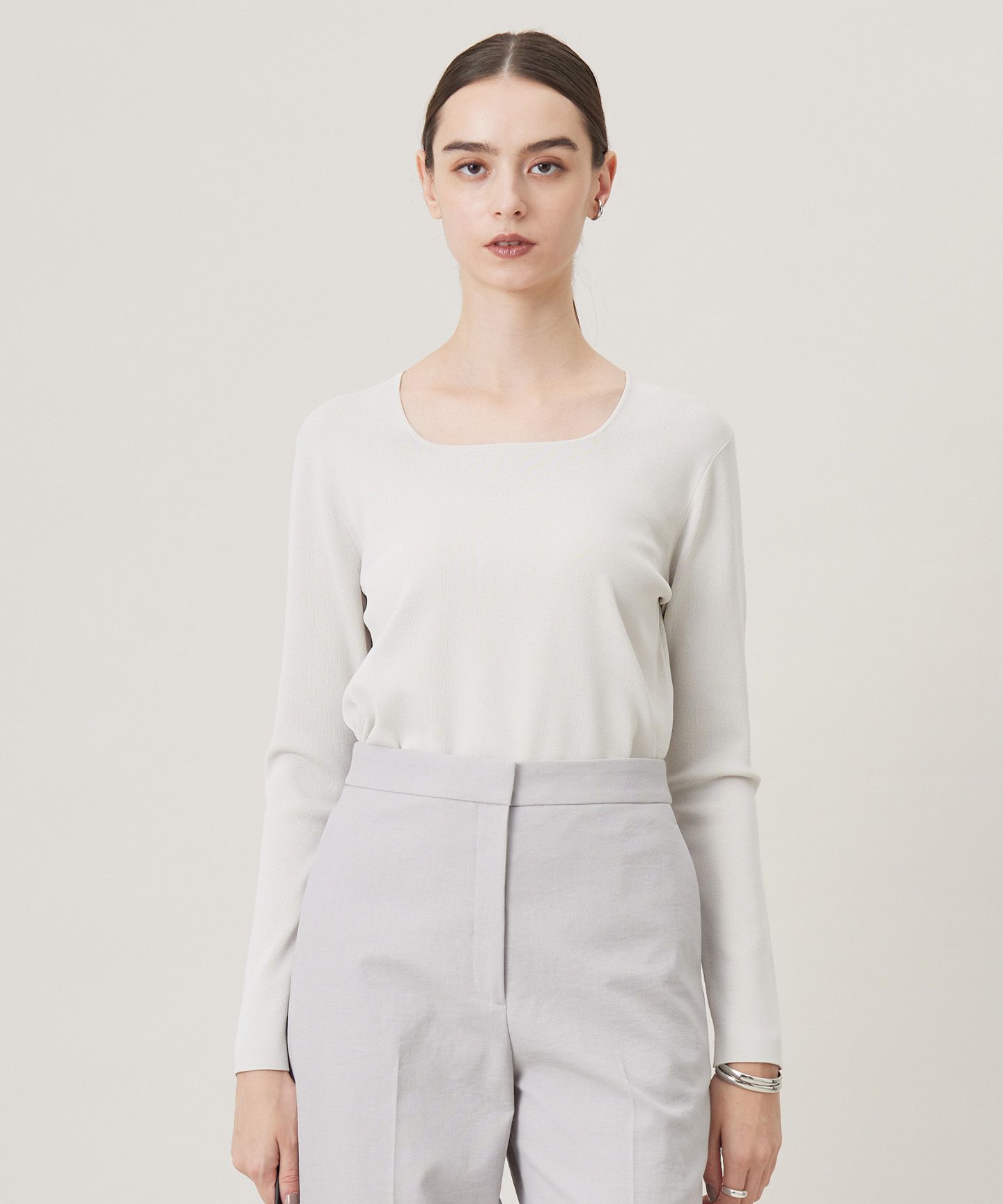 ICB L(アイシービー　エル)/【洗える】 シンセティックフルニードル ニットプルオーバー