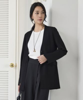 【洗える】シンセティックミラノリブ ニットジャケット　今季　未使用 ICB(アイシービー)の【洗える】シンセティックミラノリブ ニット