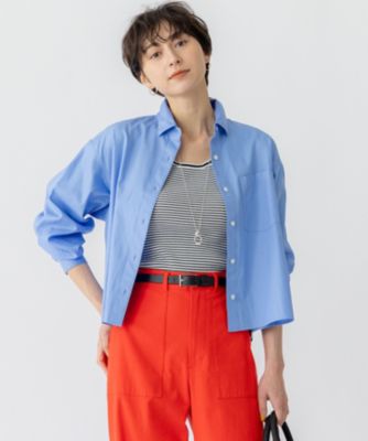 23区　【洗える】CANCLINI クロップド テントライン シャツ 23区(ニジュウサンク)の【洗える】CANCLINI クロップド テント