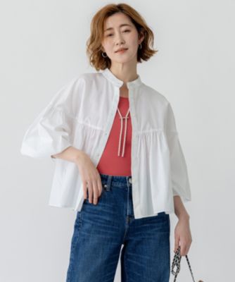 23区(ニジュウサンク)の【洗える】CANCLINI ギャザー フレア
