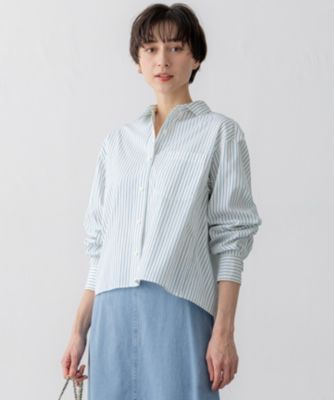 【洗える】CANCLINI クロップド テントライン シャツ