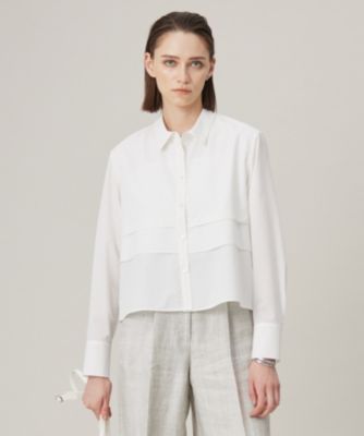 ICB クリーンブロード クロップドブラウス ICB(アイシービー)の【洗える】 クリーンブロード クロップド