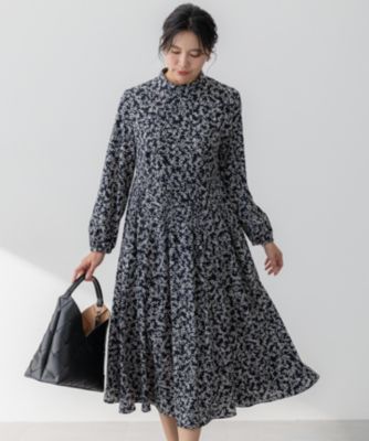 集英社HAPPY PLUS STORE23区（ニジュウサンク）/【洗える】シャドーリーフプリント ワンピース