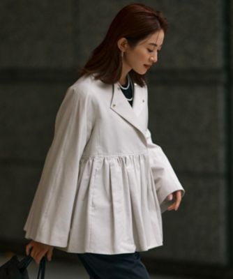 223* 新品 今季 23区 VERYコラボ グロッシーツイル アウター 38 23区 L(ニジュウサンク エル)の【VERYコラボ/撥水加工