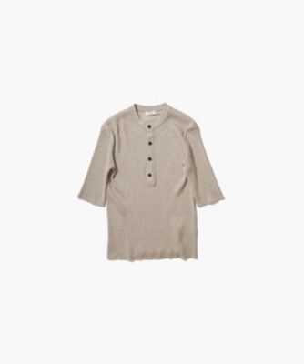ATON(エイトン)のRAMIE WOOL RIB | ヘンリーネックセーター通販