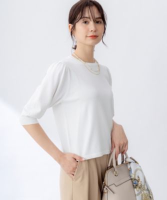 集英社HAPPY PLUS STORE組曲 S（クミキョク　エス）/【接触冷感・UVカット】フラワーメタル ニットTシャツ