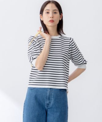 集英社HAPPY PLUS STORE組曲 L（クミキョク　エル）/【接触冷感・UVカット】フラワーメタル ニットTシャツ