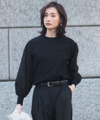集英社HAPPY PLUS STORE23区（ニジュウサンク）/【洗える】コンフォートストレッチ パフスリーブ ニット