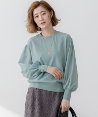 集英社HAPPY PLUS STORE23区 S（ニジュウサンク エス）/【洗える】コンフォートストレッチ パフスリーブ ニット