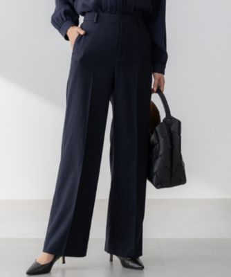 集英社HAPPY PLUS STORE23区（ニジュウサンク）/【セットアップ対応/防シワ性/洗える】アイアスマットストレッチ セミワイド パンツ