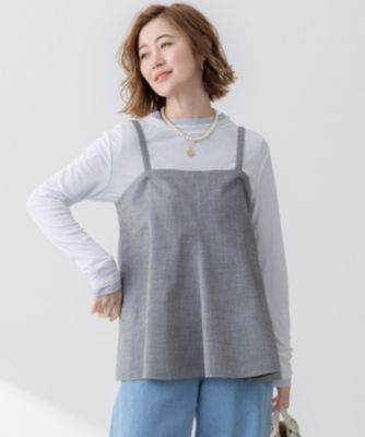集英社HAPPY PLUS STORE23区 S（ニジュウサンク エス）/【洗える】スラブツイードストレッチ キャミソール ブラウス
