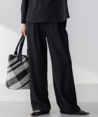 【セットアップ対応/洗える】2WAYストレッチツイル ワイドパンツ