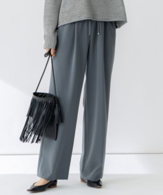 【セットアップ対応/洗える】2WAYストレッチツイル ワイドパンツ