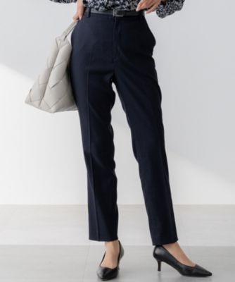 集英社HAPPY PLUS STORE23区 L（ニジュウサンク エル）/【セットアップ対応/防シワ性/洗える】アイアスマットストレッチ テーパード パンツ