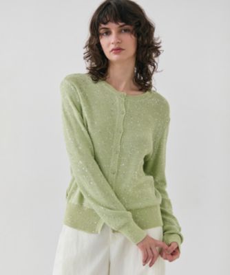 集英社HAPPY PLUS STOREBEIGE，（ベイジ）/【洗える】FENNEL / コットンスパンコールカーディガン