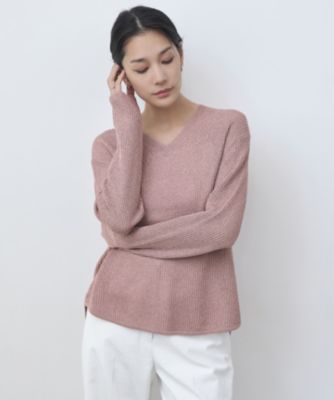 ICB 「洗える」 ペーパーブレンドシャインニット プルオーバー レディース セール】 【洗える】 ペーパーブレンドシャインニット プル