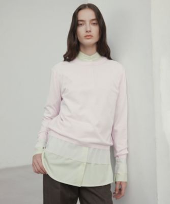 集英社HAPPY PLUS STOREBEIGE，（ベイジ）/【洗える】JULIE / シルク混クルーネックシアートップス