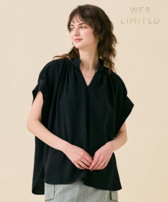 WEB限定・洗える】CELOSIA / スキッパーブラウス / BEIGE