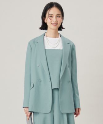 集英社HAPPY PLUS STORE自由区（ジユウク）/【SHIHOさん着用･ｾｯﾄｱｯﾌﾟ対応･接触冷感･洗える】ﾘﾈﾝﾗｲｸｼﾝｾﾃｨｯｸﾃｰﾗｰﾄﾞ ｼﾞｬｹｯﾄ