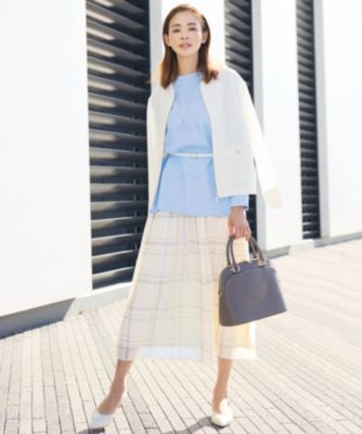 集英社HAPPY PLUS STORE自由区（ジユウク）/【SHIHOさん着用・洗える】エアリーウィンドウペンチェックプリント スカート