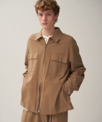 04 / ATON COTTON VOILE SATIN ジップアップジャケット ATON(エイトン)のCOTTON VOILE SATIN | ジップアップジャケット