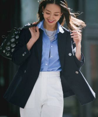 集英社HAPPY PLUS STORE23区 S（ニジュウサンク エス）/【セットアップ対応】スラブツイードストレッチ ジャケット