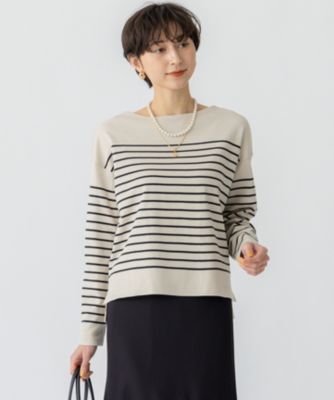 2025美品◎ 23区　Armor-lux スムースパネルボーダーカットソー 23区(ニジュウサンク)の【洗える】Armor-lux スムース パネルボーダー