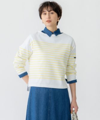 2025美品◎ 23区　Armor-lux スムースパネルボーダーカットソー 23区 S(ニジュウサンク エス)の【洗える】Armor-lux スムース パネル