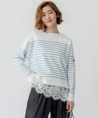 今期【洗える】Armor-lux スムース パネルボーダー カットソー 23区 S(ニジュウサンク エス)の【洗える】Armor-lux スムース