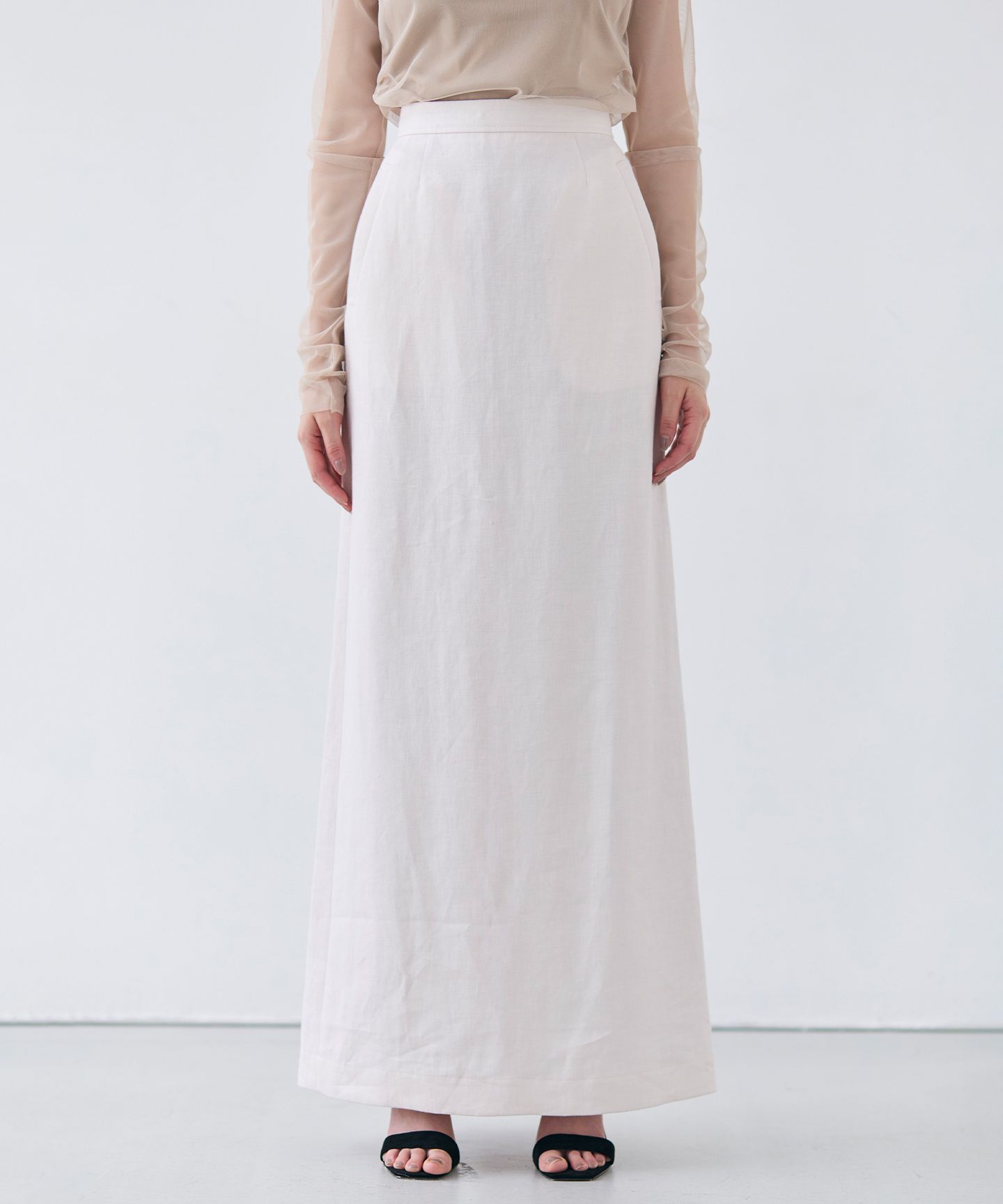 BEIGE，(ベイジ)/【Oggi 5月号掲載】CRINUM / Iラインリネンマキシスカート